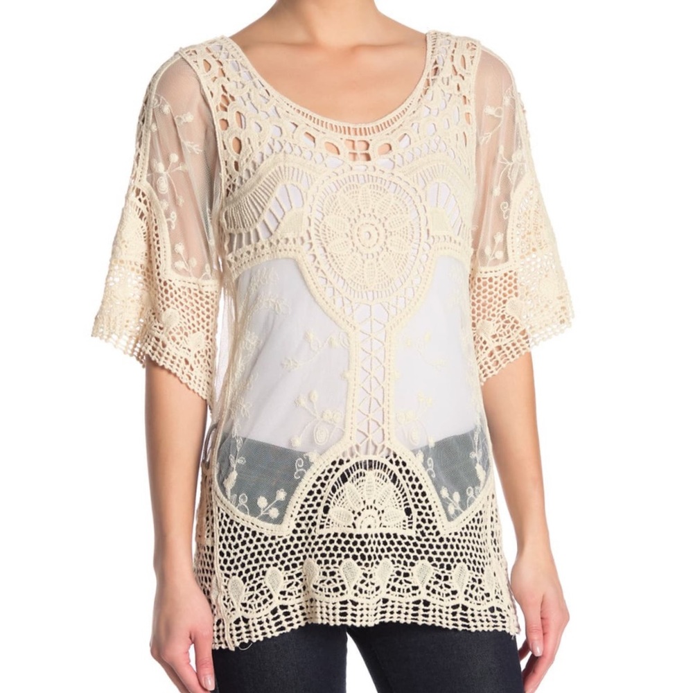 SIMPLY IRRESISTIBLE Crochet Lace Blouse